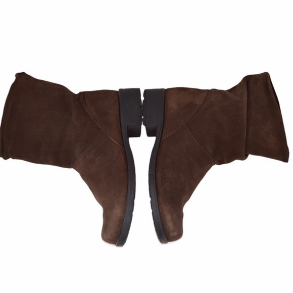 Martino of Canada Brown Suede Slouch Boot, Block Heel, Size 9.5 - Picture 6 of 16